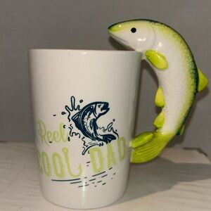 REEL COOL DAD Fishing Coffee Mug - Dashing Walgreen Company - Fish Handle